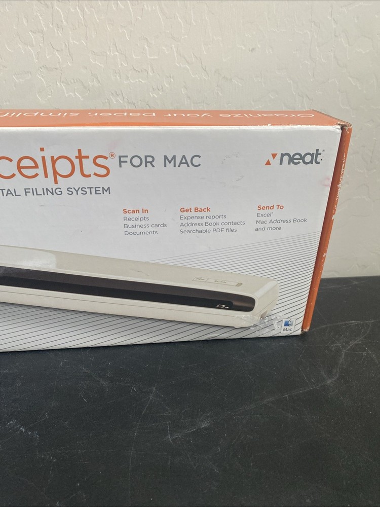 NEW Neat Receipts for MAC Mobile Scanner & Digital Filing System OPEN BOX