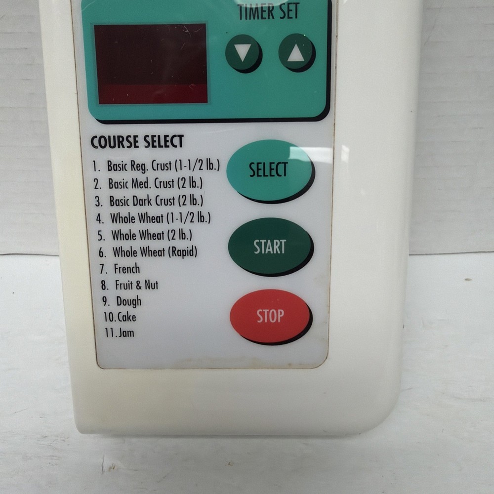 White Westinghouse Bread Maker Machine Control Panel with PCB for Model WTR-7000