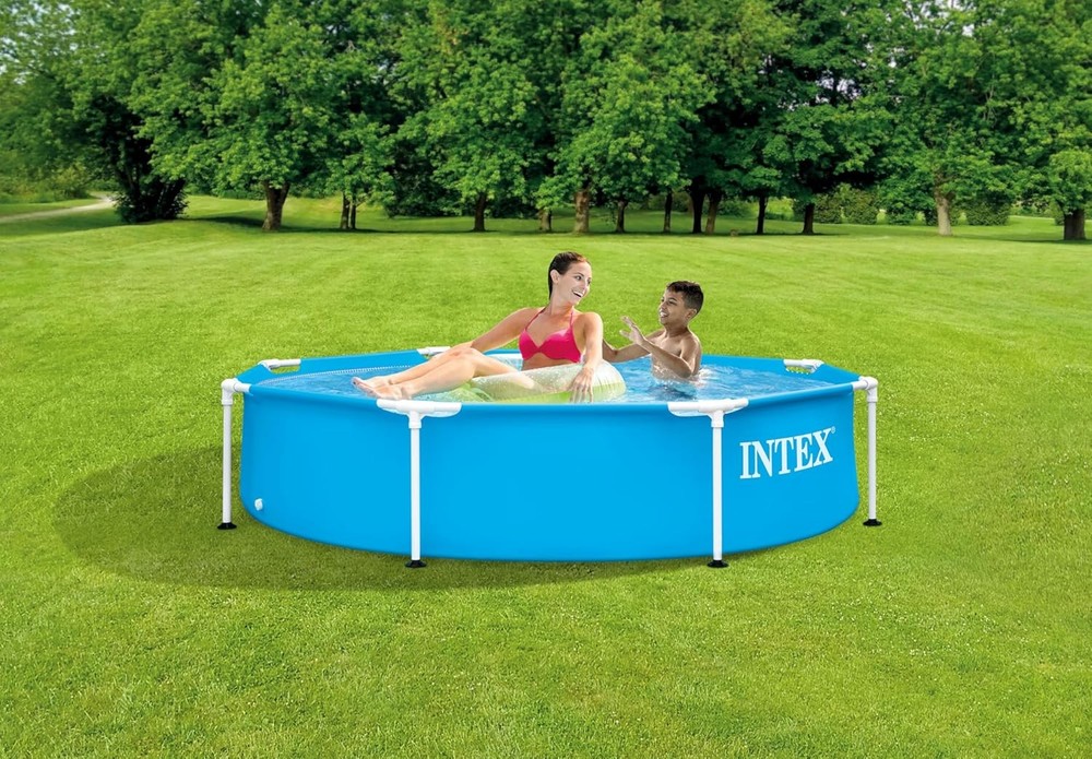 8FT Metal Frame Above Ground Pool 20in Deep Rust Resistant Easy Setup 483 Gal