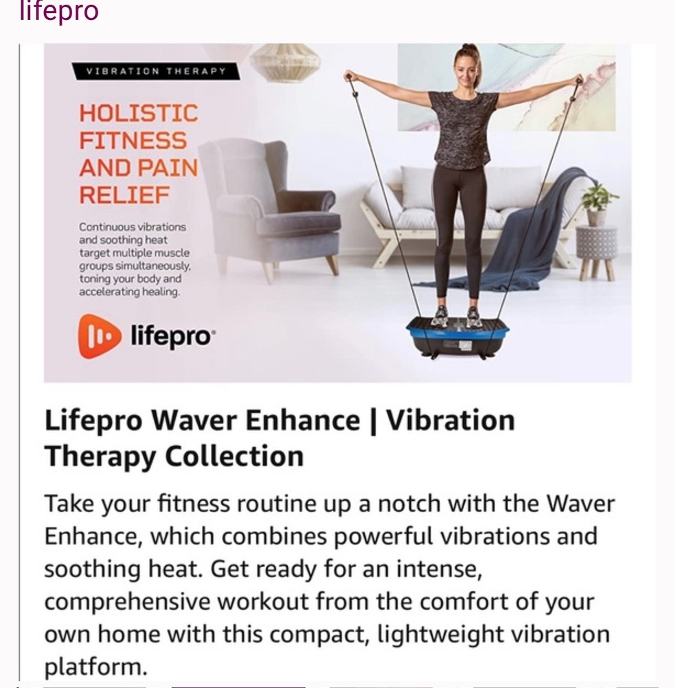 LifePro ‎Waver Vibration Platform Exercise Machine Whole Body Workout - Black