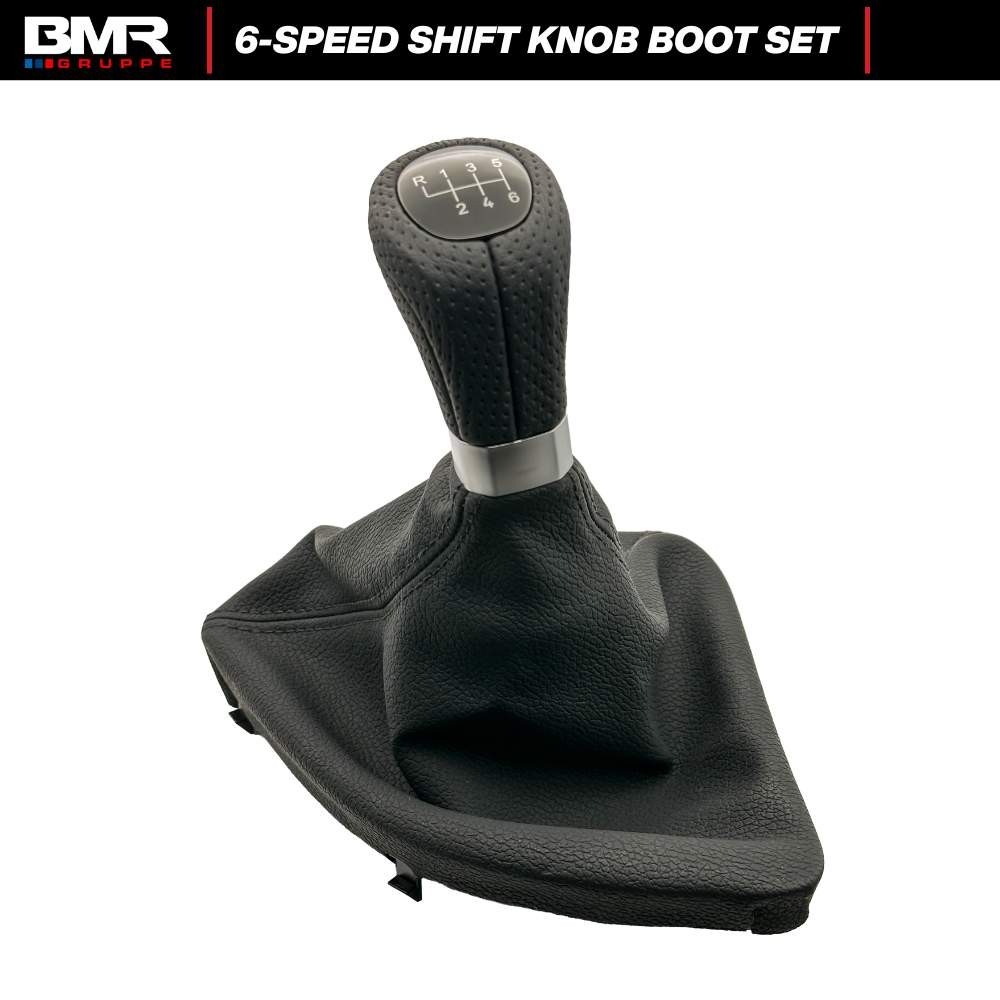 6 Speed Shift Knob Gaiter Boot Black Leather for BMW 1-Series E82 E87 E88 E81