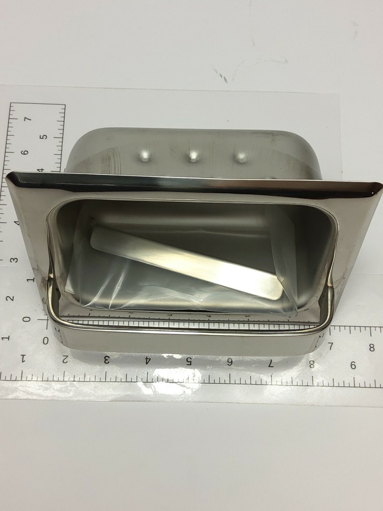 COMMERCIAL IN-WALL STAINLESS SOAP HOLDER (NIB)