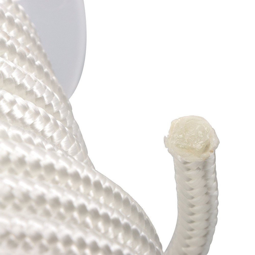 White 3/8 Inch Nylon Rope 100 Foot Spool 100% Nylon Solid Braid Rope Dyeable
