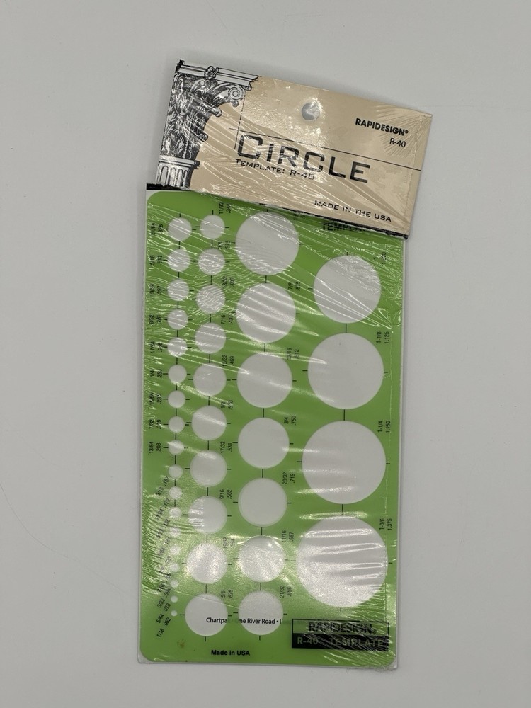 RapiDesign Circle Template No. 40 Engineering Drawing Drafting