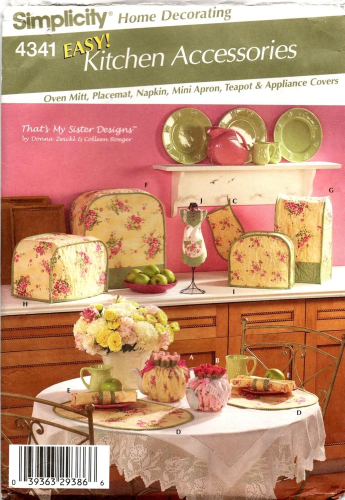 Simplicity 4341 Kitchen Accessories Sewing Pattern Uncut