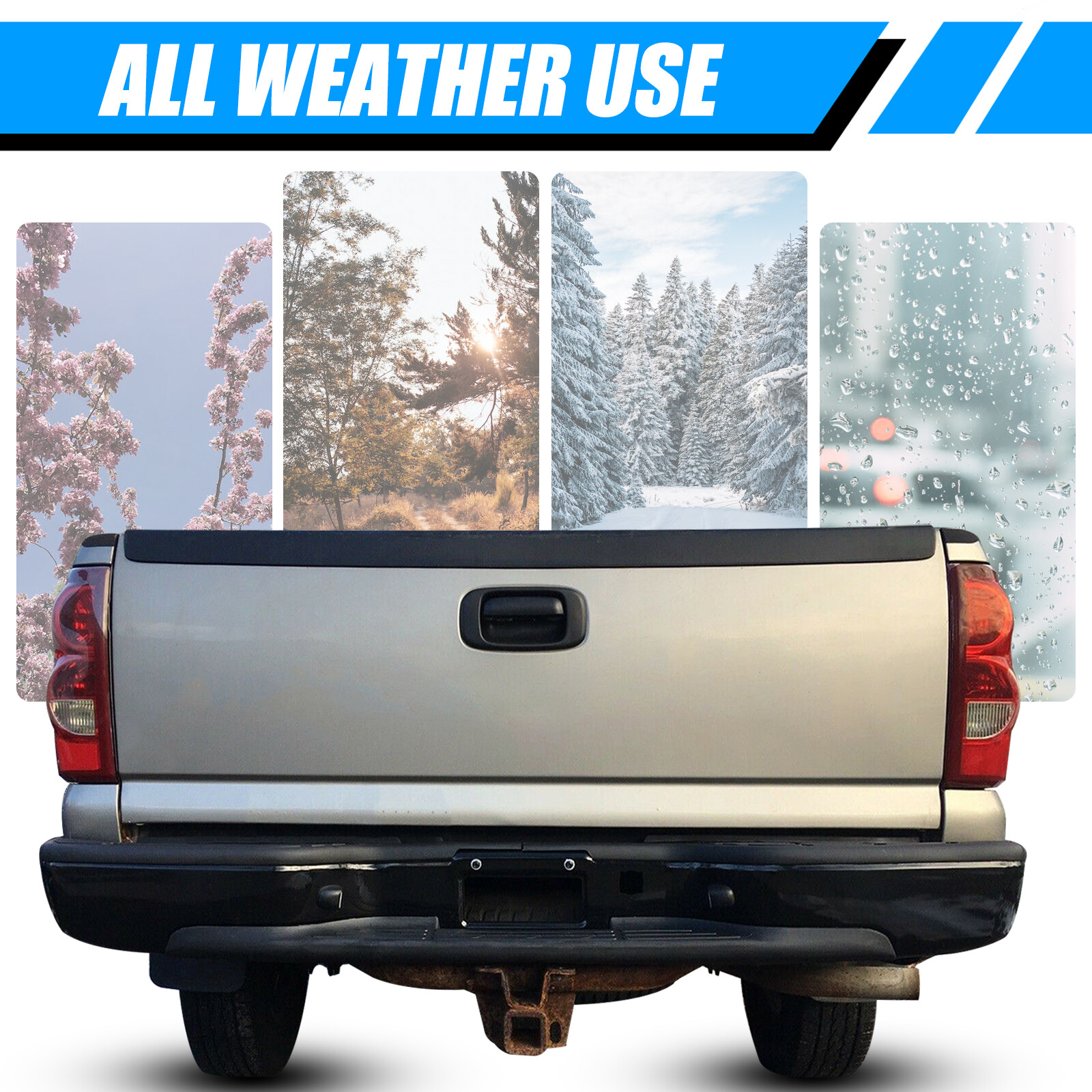 Black Rear Step Bumper Face Bar For Chevy Silverado GMC Sierra 1500 2500 99-07