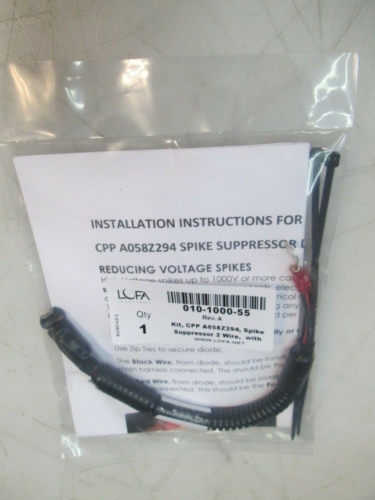 LOFA CPP A058Z294 W/ SPIKE SUPPRESSOR DIODE FOR STARTER RELAY 2 WIRE KIT NEW