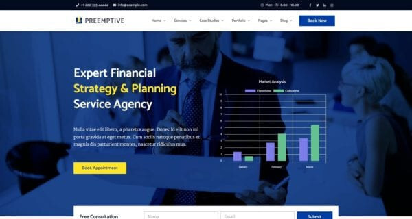 Premium Wordpress Elementor Template Kit Bundle | Finance & Law Firm theme