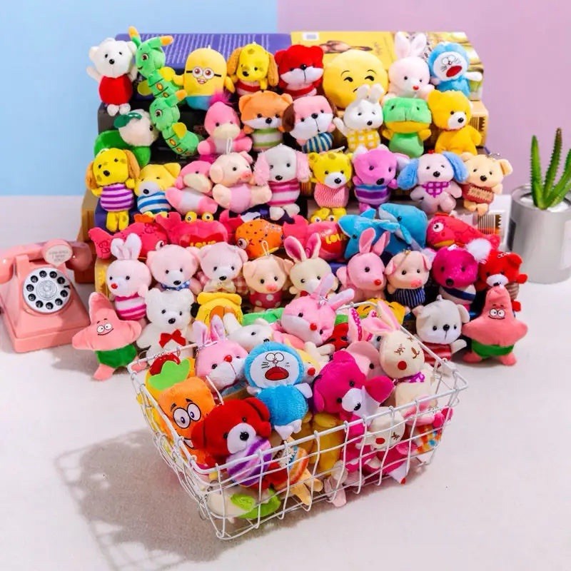 100 pack Mini Plush Keychains claw machine plush crane plush mini claw machine