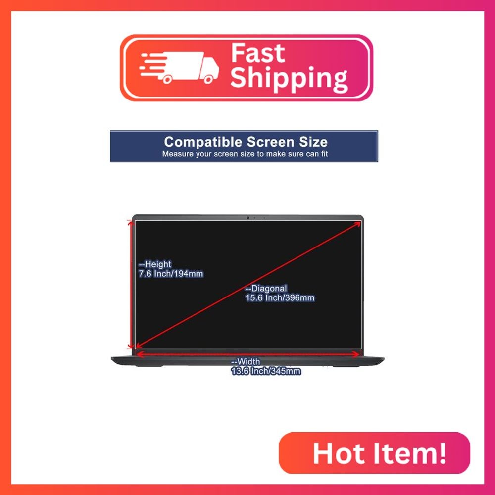 2-Pack 15.6 Inch Laptop Screen Protector for 15.6" HP/Dell/Sony/Samsung/Lenovo/A