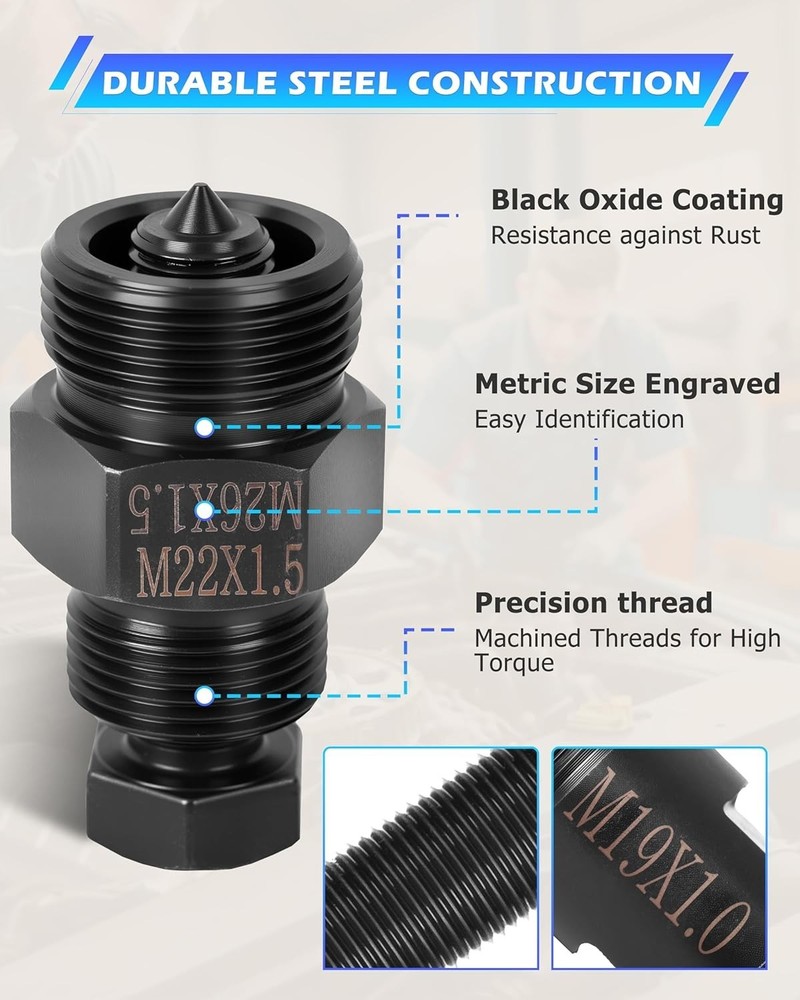 Compact Motorcycle Flywheel Puller Set with 10 Sizes & Safe Storage Case