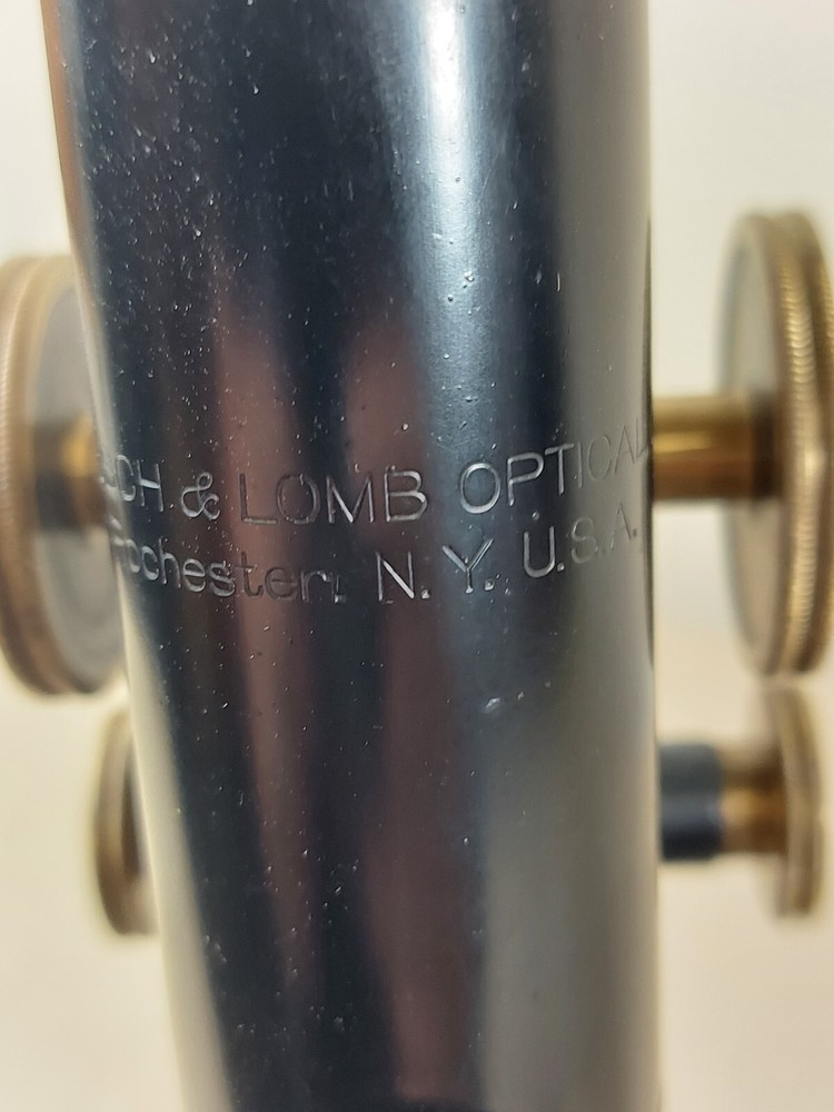 Antique 1915 Bausch&Lomb Optical Microscope With Box