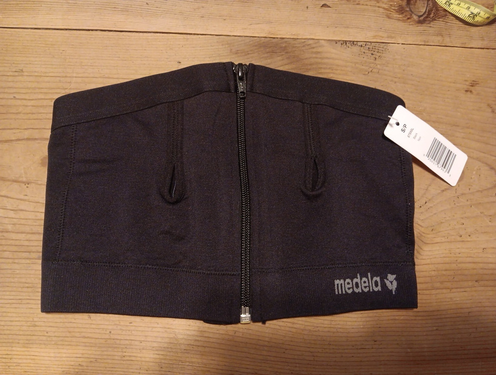 Medela Easy Expression Bustier Women's Size Small Black 1-Pack Zip Front NWT