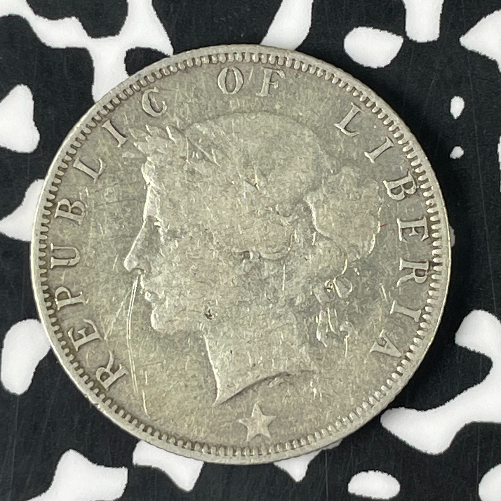 1906 Liberia 25 Cents Lot#F0610 Silver!