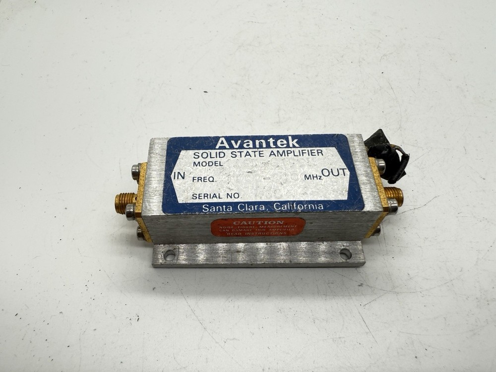 Avantek RF Solid State Amplifier | 1000–2000 MHz | SMA |