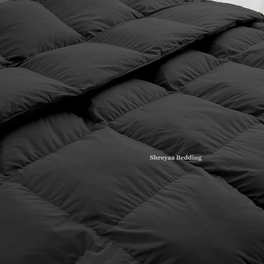 Comfy Gray Solid Down Alternative Comforter Cal King Size Egyptian Cotton