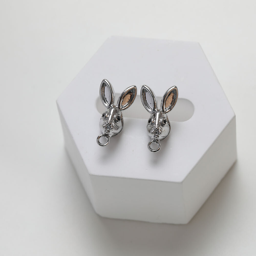 6pcs Rabbit Head Earring,Rabbit Stud Earring,Bunny Stud,Rabbit Earring Posts