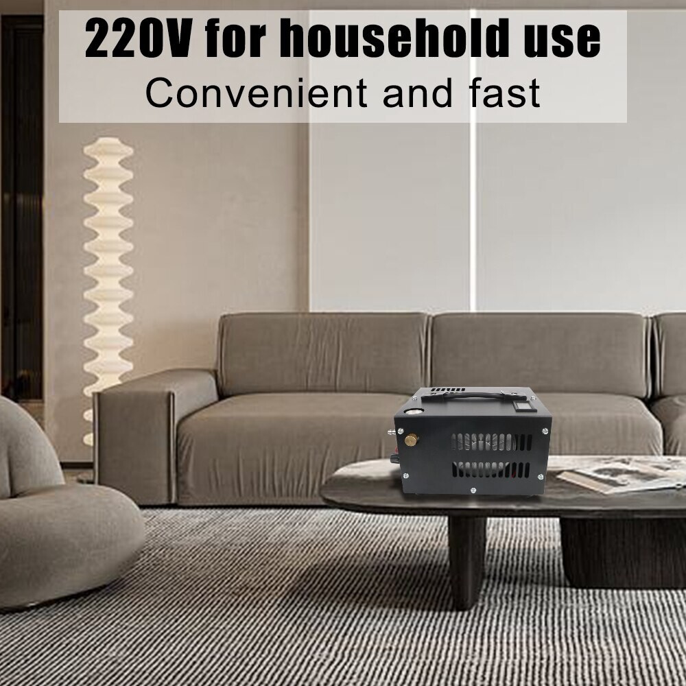 PCP Air Compressor 12V/110V/220V Manual-Stop High Pressure PUMP 30Mpa/4500Psi