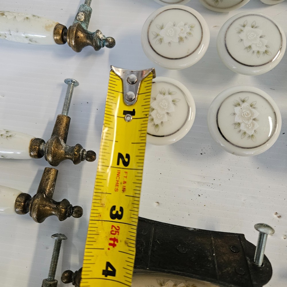 Large Lot Of Assorted Drawer Knobs And Pulls ( mixed lot)