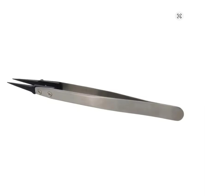 ESD Safe Precision Tweezers Anti Static Tips Heavy Duty For Electronics