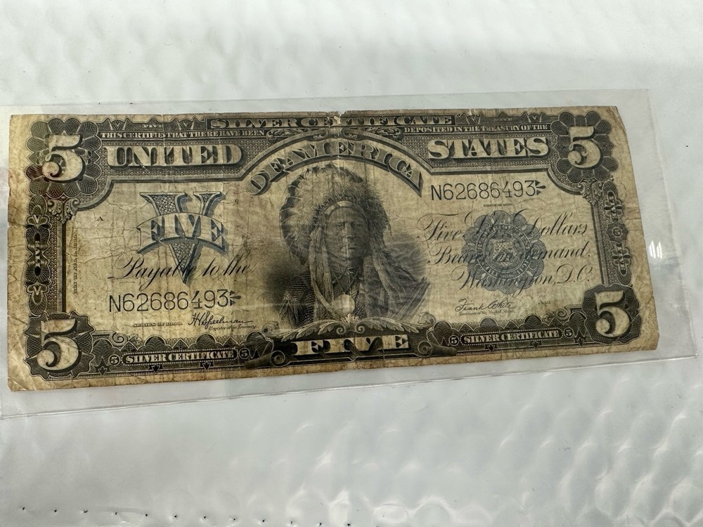 FR. 271 1899 $5 FIVE DOLLARS “CHIEF” SILVER