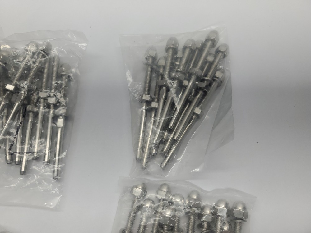 60 Pack 3/16" Cable Railing Swage Threaded Stud Tension End Fitting Terminal