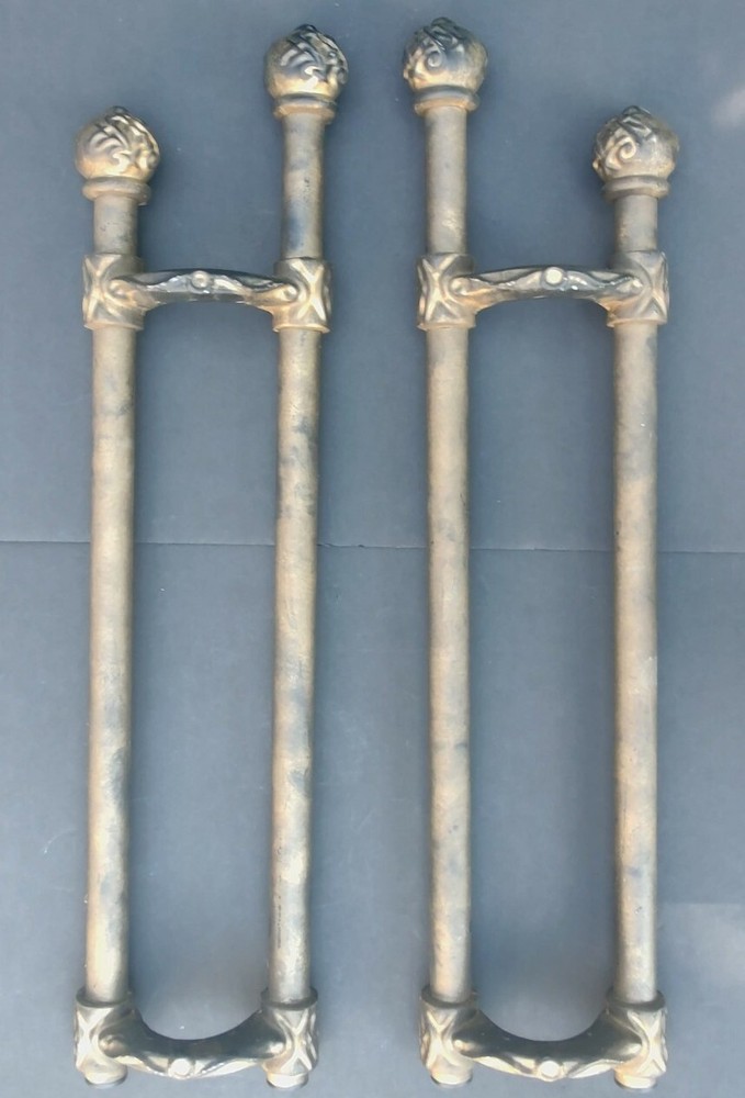Vintage Iron Fireplace Screen Supports