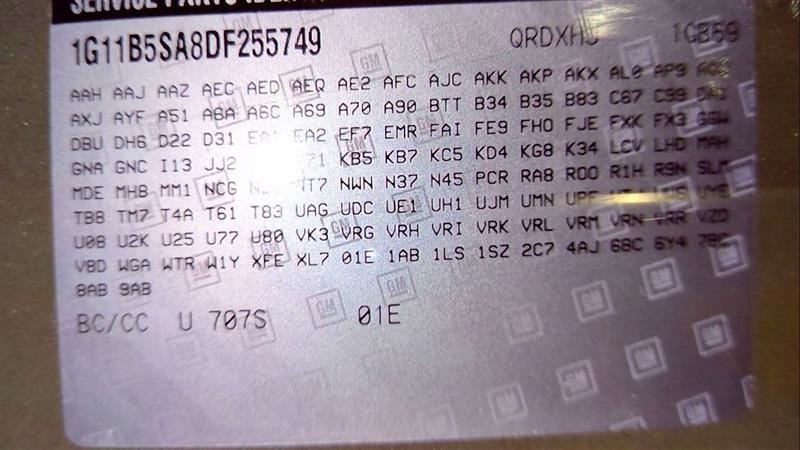 2013 Chevy Malibu Dash Mounted Driver Information Display Screen Opt UAG