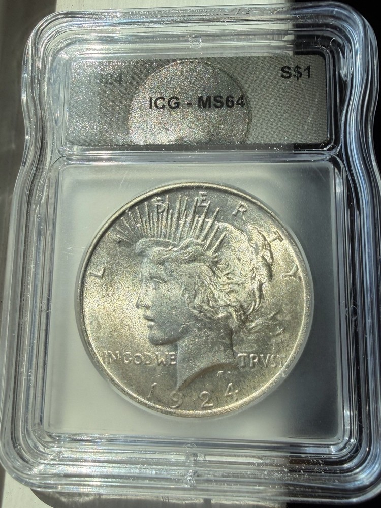 1924 Peace Silver Dollar ICG MS64