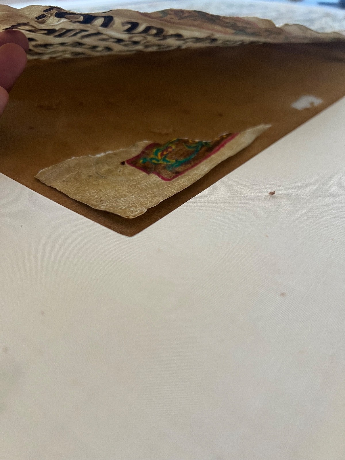 Rare Museum Large 15th century Illuminated Manuscript Leaf on Parchment