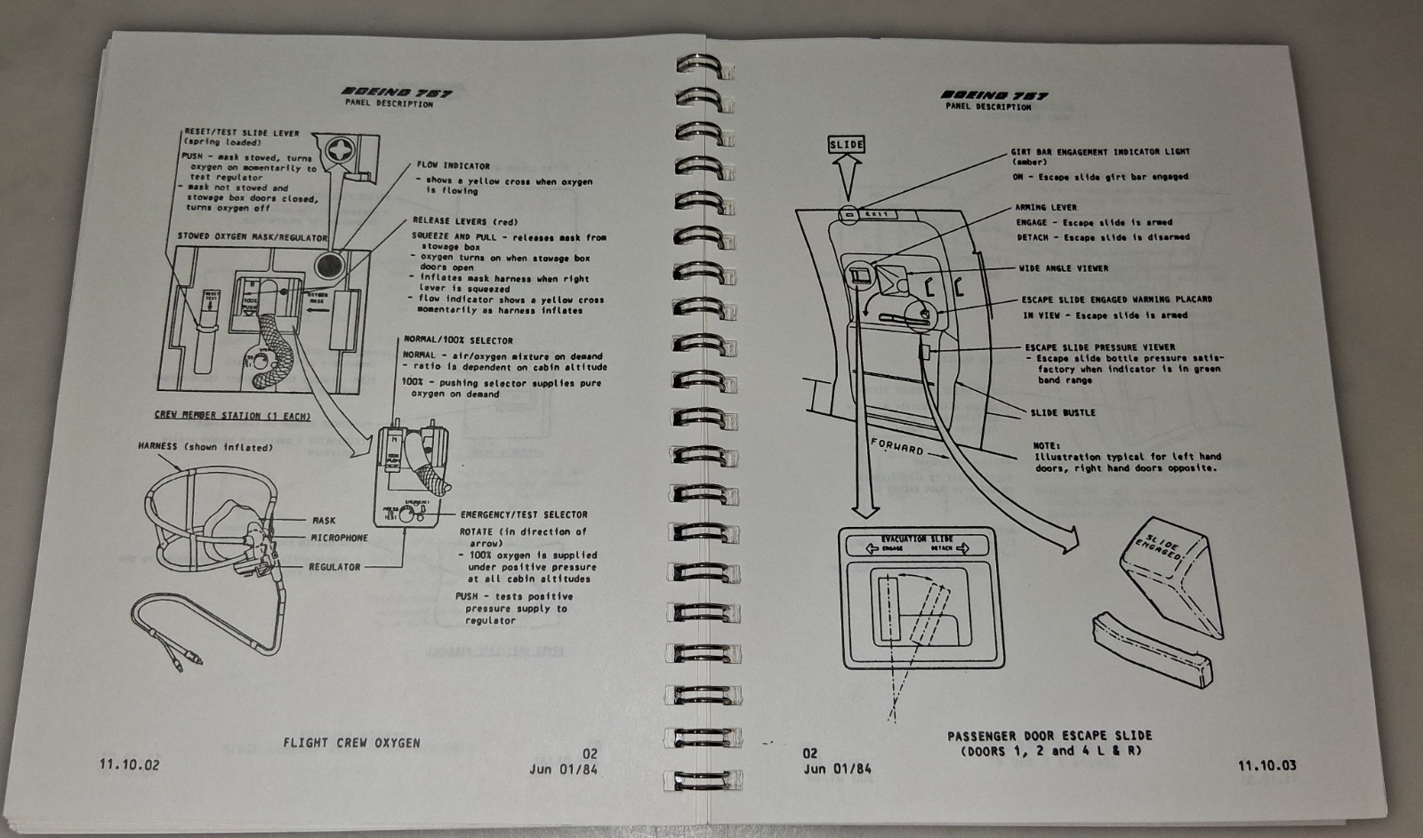 Boeing 757 Panel Description Maintenance Training Manual 1984 Airplane Book