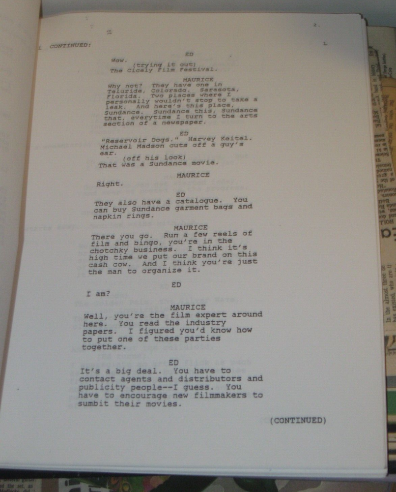 NORTHERN EXPOSURE ORIGINAL SCRIPT FOR "ROSEBUD" FINAL DRAFT SEASON 5
