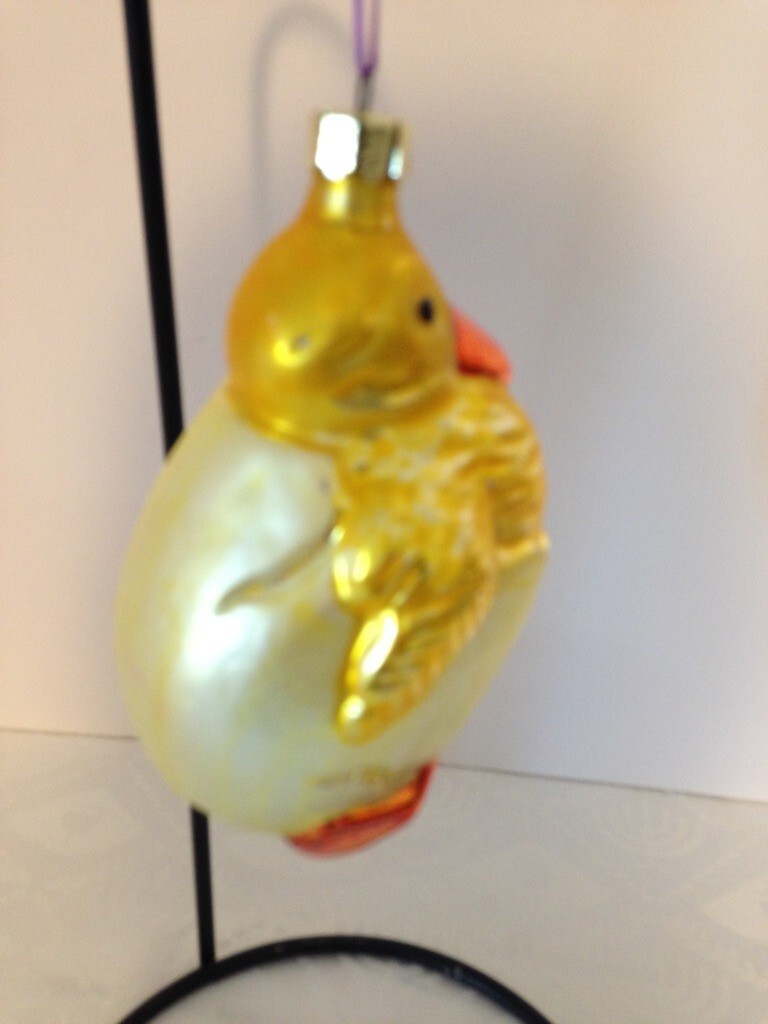 Christopher Radko Easter/Spring Hanging Tree Ornament Hatching Duck Glass 1996