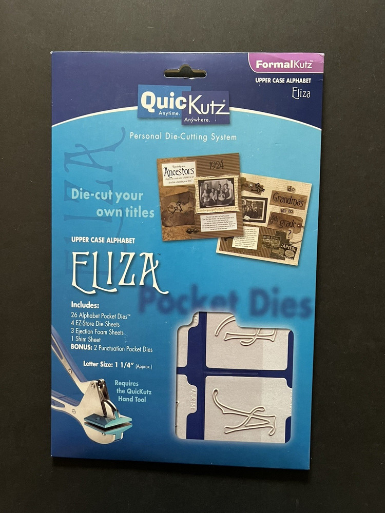 Quickutz Alphabet ELIZA Complete Upper Case, Lower Case, Punctuation W/Binder