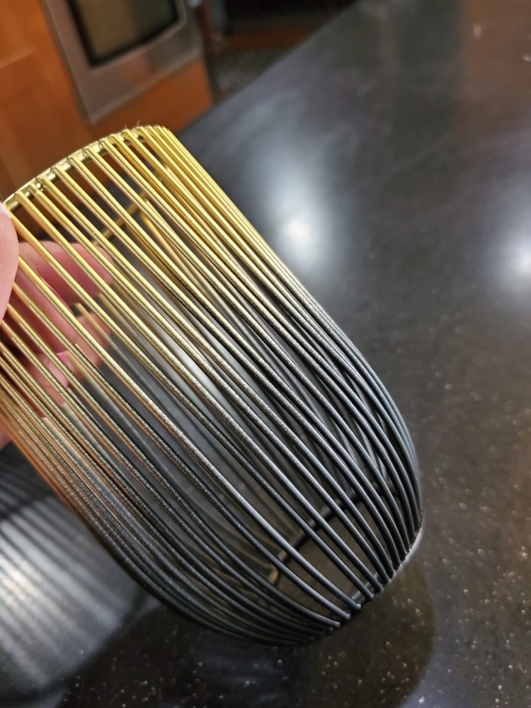Gold Into Black Wired Candle Holders