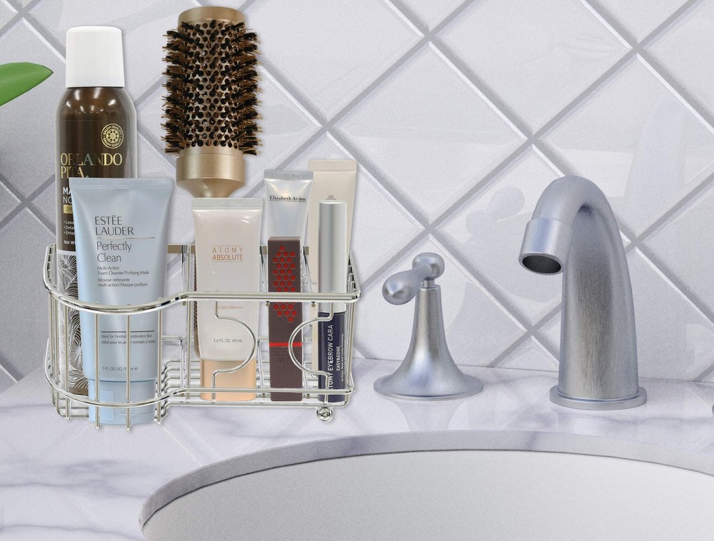 Re Multifunctional 6 Slots Toothbrush Holder Chrome