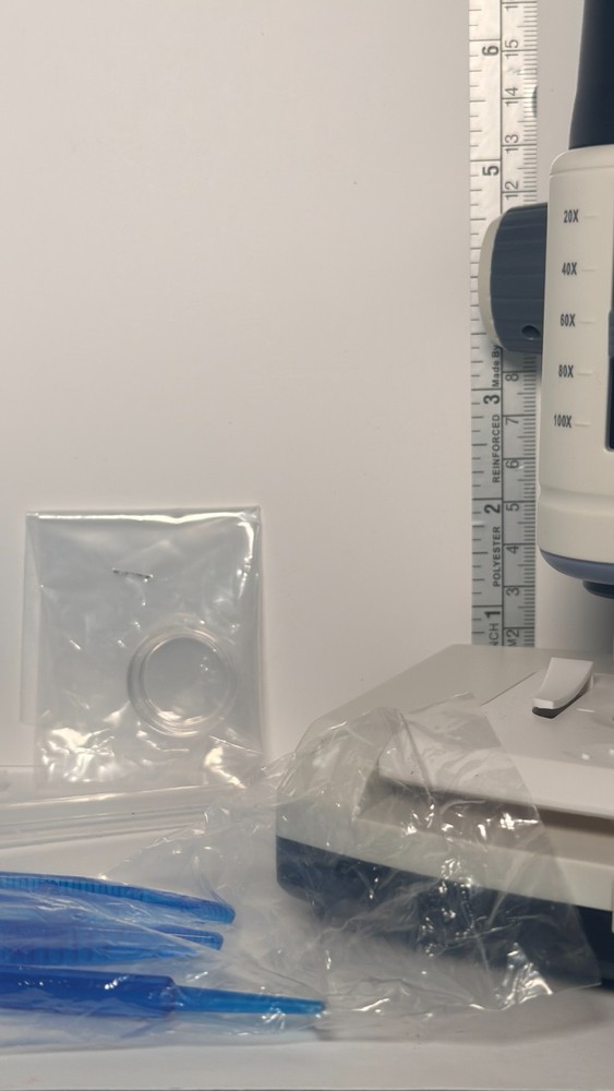 Motic LM-100 Microscope Kit WORKING w Case Sample Slides Tools Student Lab Set