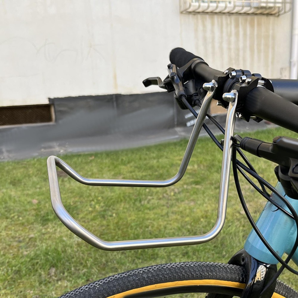Bicycle Front Cargo Rack Balanced Structure Carrier Platform for Bikepacking