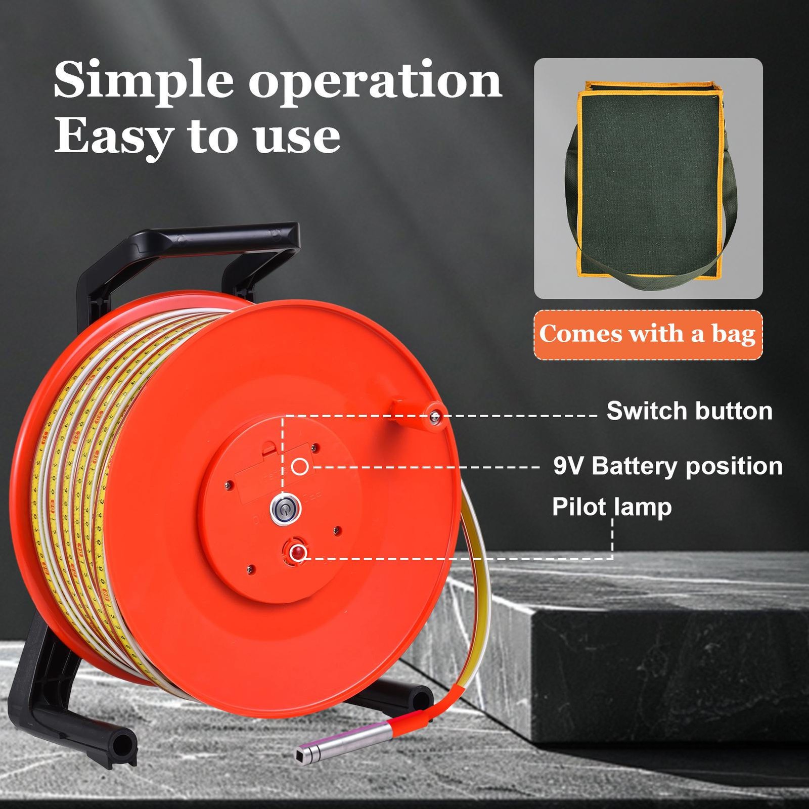 Water Level Meter, Well Water Level Indicator Water Level Measurement 100m
