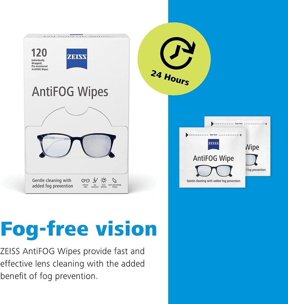 Antifog Wipes, 120 Count