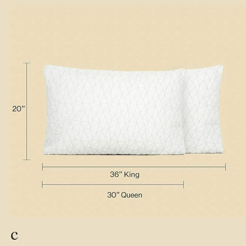 Coop Home Goods Premium Adjustable Loft Pillow Cross Cut Memory Foam Fill Queen