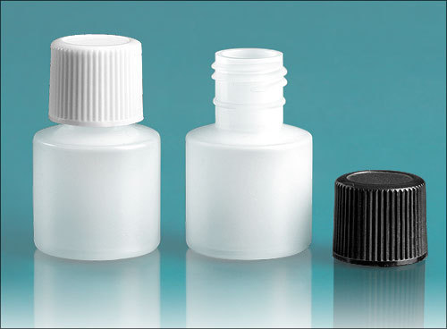 1/4 oz (7.5 ml) LDPE Squeezable Plastic Bottles w/Caps (200 count)