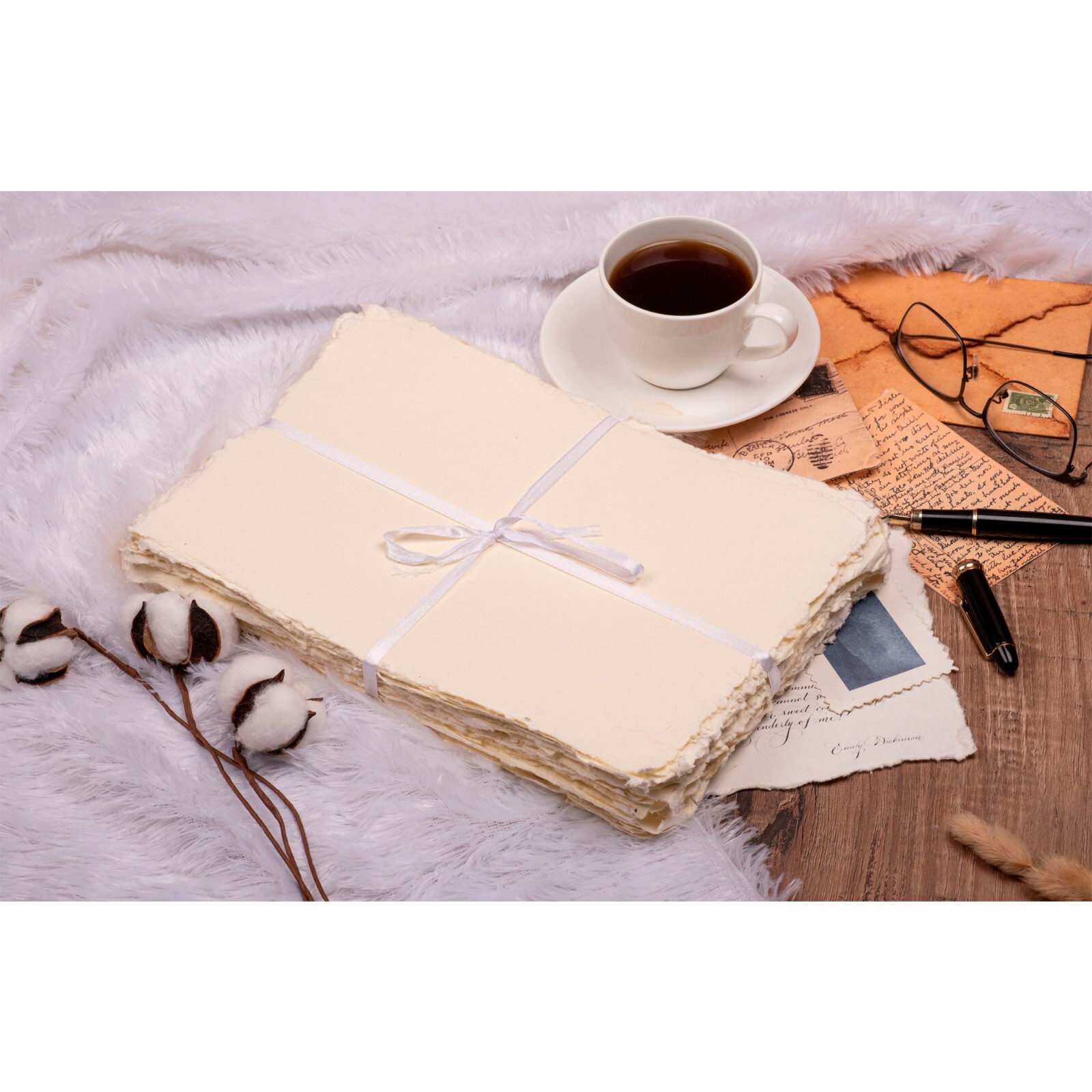 Watercolor Paper 140 lb. 50 Sheets 8"X6"(A5) Mixed Media Handmade Deckle Edges