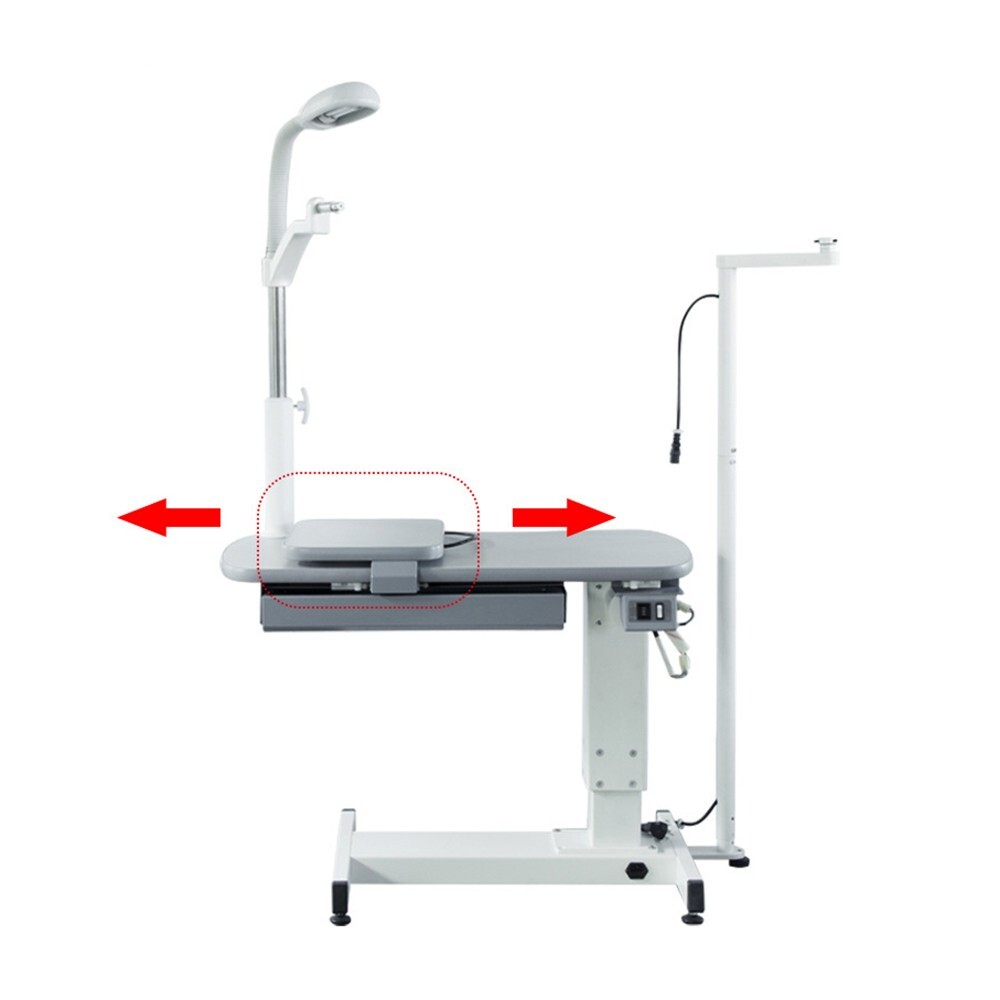 Auto Optometry Ophthalmic Eyeglass Test Table 110V Adjustable w/Vertical Pole