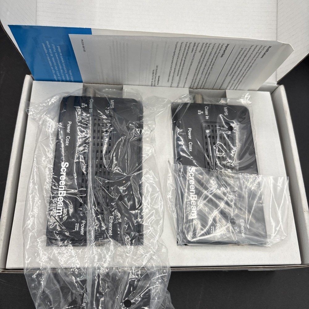 ScreenBeam Bonded MoCA 2.5 Network Adapter Coaxial Ethernet Kit ECB7250 2-Pack