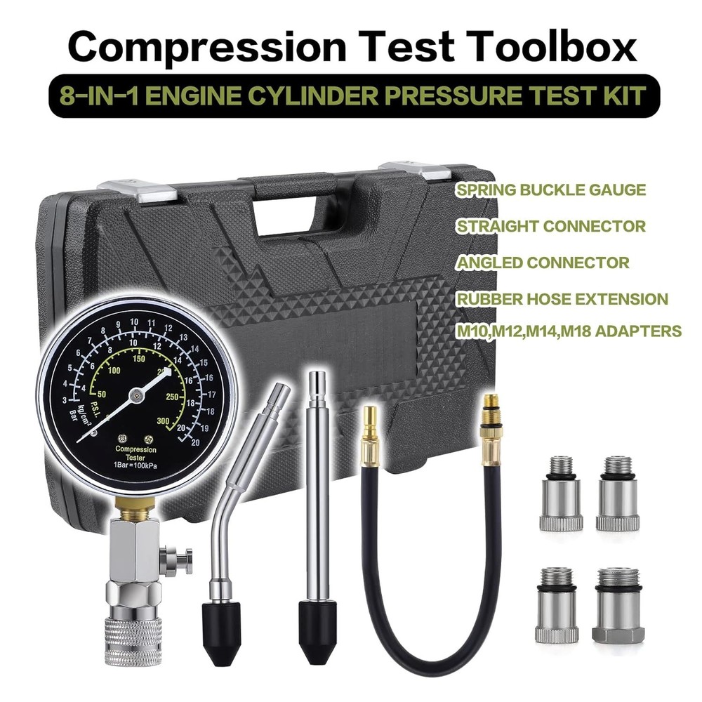 Compression Tester Compression Tester Petrol Compression Gauge, Engine Com...