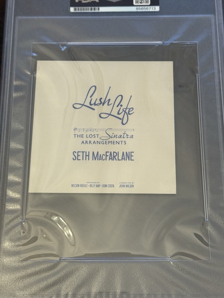 Seth MacFarlane Signed CD Insert “Lush Life” PSA!!