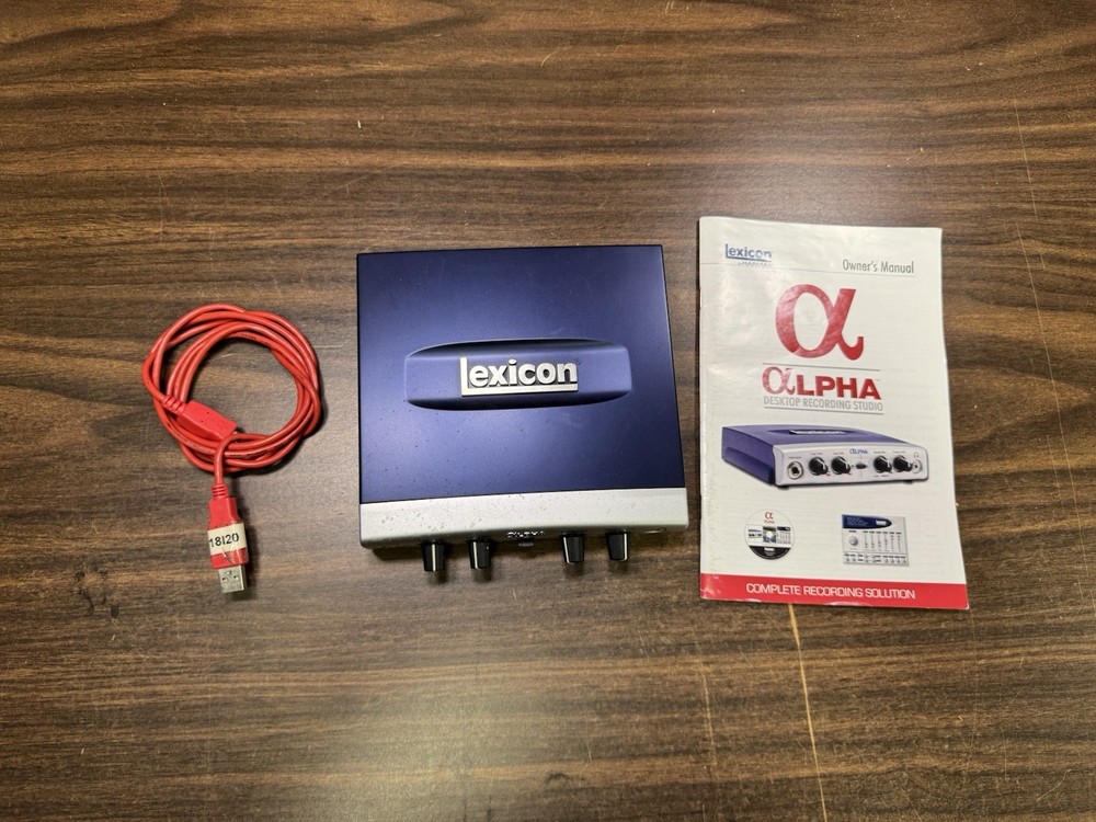 Lexicon Alpha USB Digital Recording Interface - LEXALPHAV - w/USB Cable