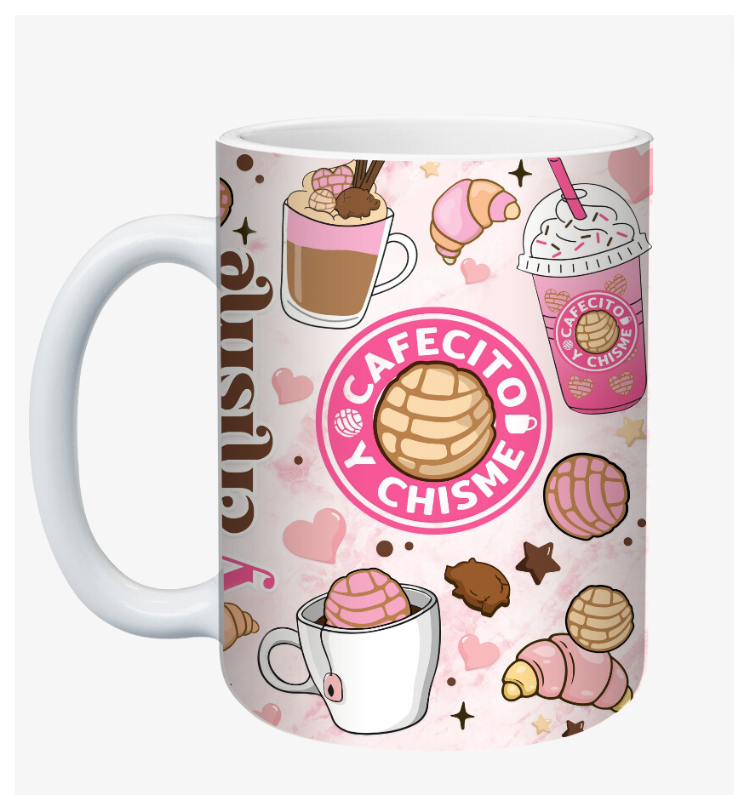 Cafecito y Chisme Cofee Mug 15oz