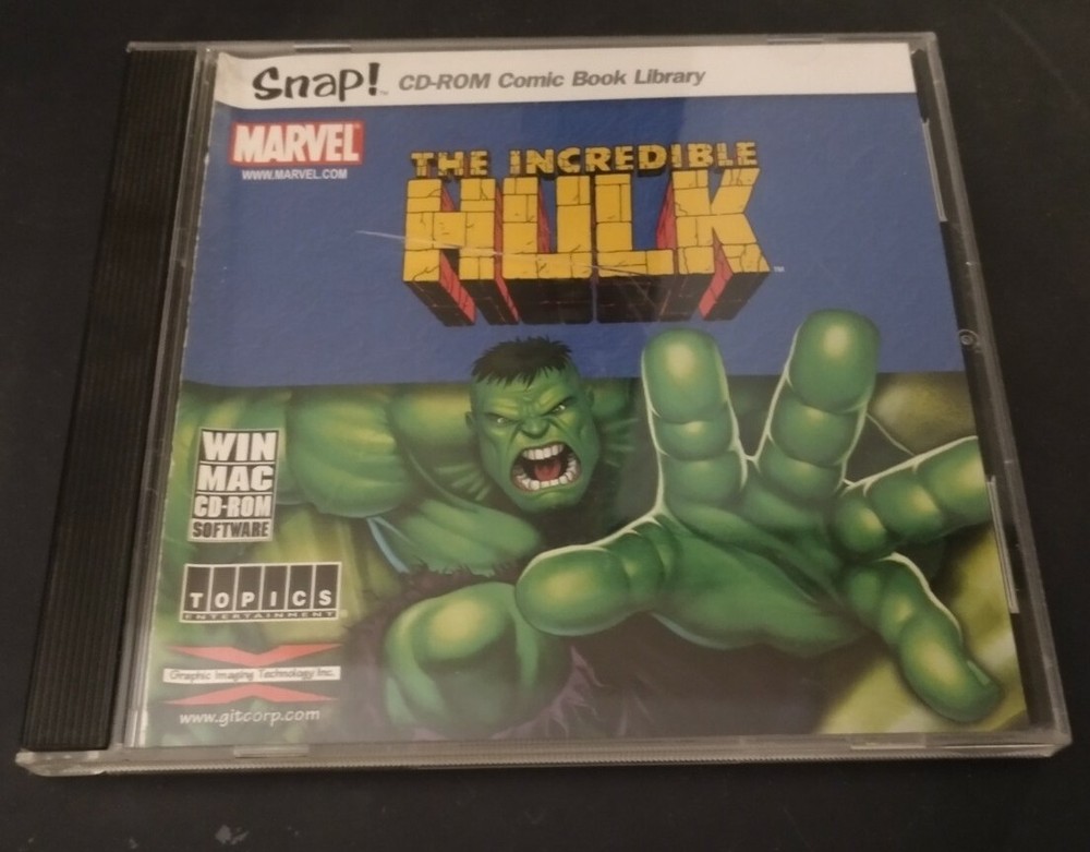 Incredible Hulk #1 Marvel - Snap- WIN MAC  CD-ROM 10 Comic Collection 2004